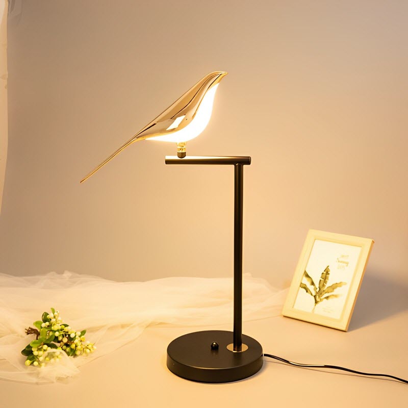 Mẫu đèn để bàn decor hình chú chim