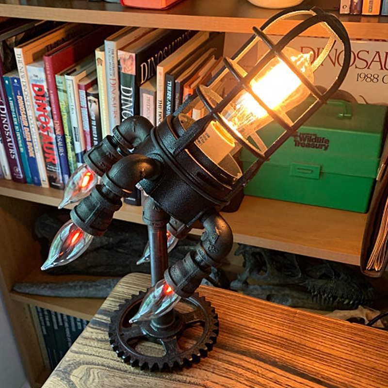 Đèn Decor EA Rocket Light Phong Cách Industrial Steampunk Với Bóng Edison Trang Trí Không Gian