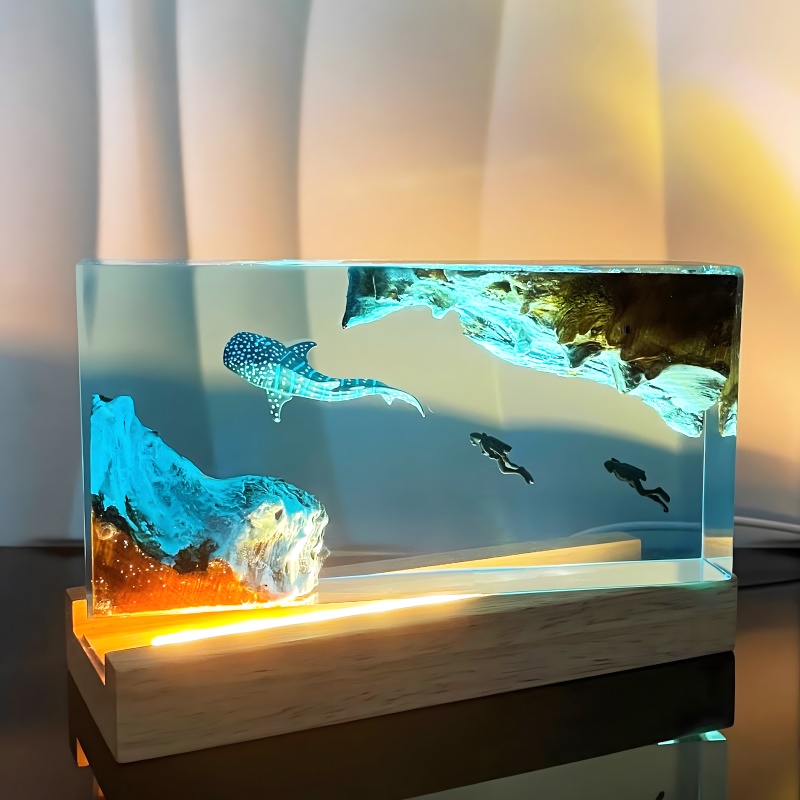 Đèn Epoxy Hình Chữ Nhật Lấy Cảm Hứng Từ Đại Dương – TO001