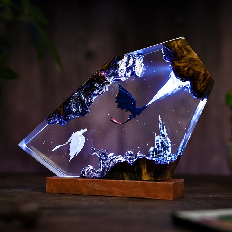 Đèn Epoxy cao cấp EPX018 mô phỏng thế giới fantasy huyền ảo