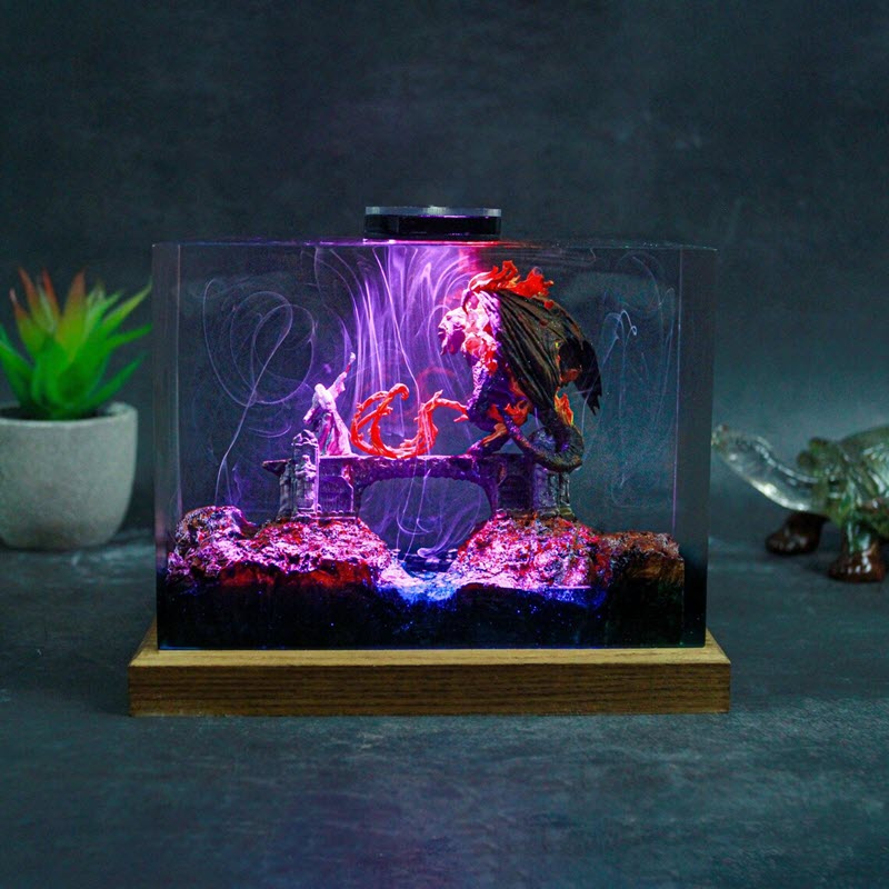 Đèn Epoxy Cao Cấp EPX087 Gandalf Và Balrog Trên Cầu Khazad-dum