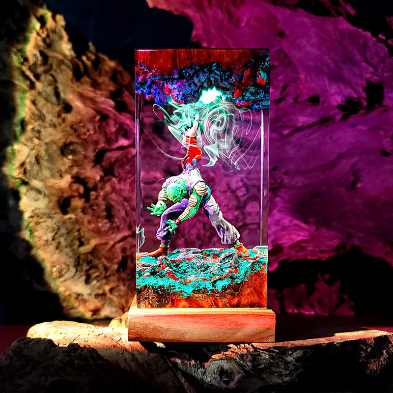 Đèn Epoxy Cao Cấp EPX025 Anime Goku và Demon Piccolo Hình Chữ Nhật