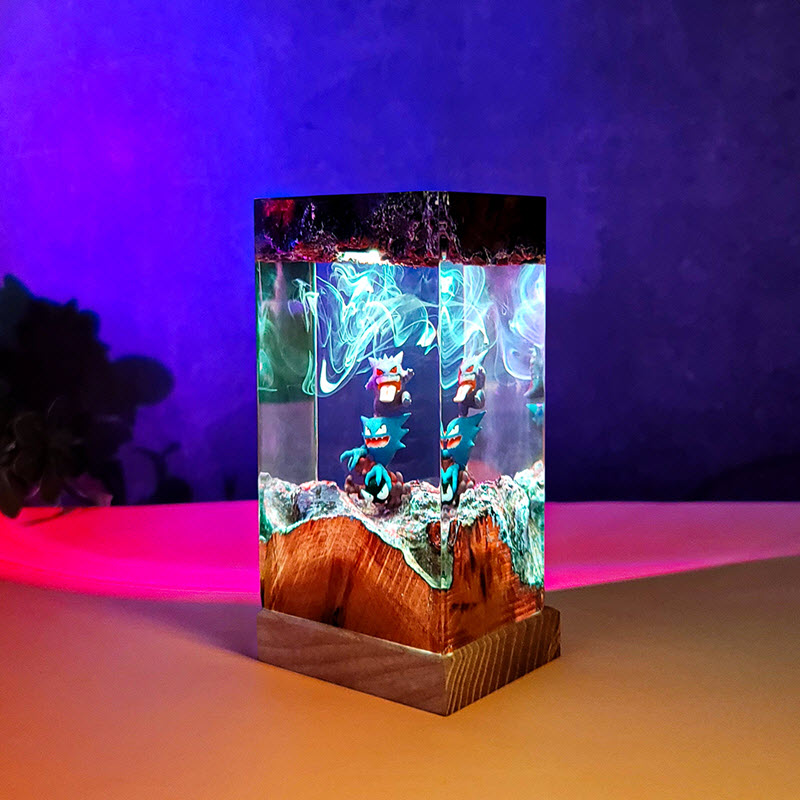 Đèn Epoxy Cao Cấp EPX027 Gengar Pokemon Hình Chữ Nhật