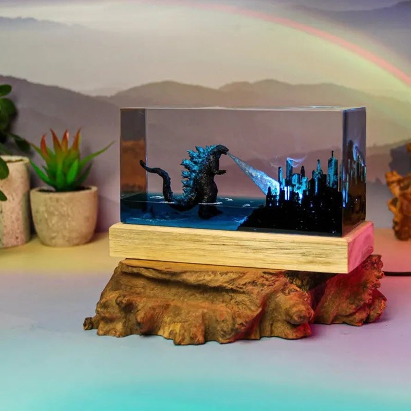 Đèn Epoxy Cao Cấp EPX028 Godzilla Phun Hơi Thở Nguyên Tử