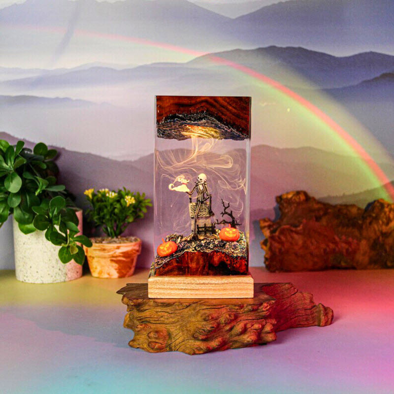 Đèn Trang Trí Epoxy EPX054 Cao Cấp Jack Skellington Và Zero