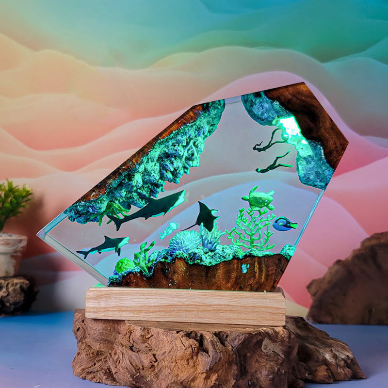 Đèn Trang Trí Epoxy EPX058 Cao Cấp Thám Hiểm Đại Dương