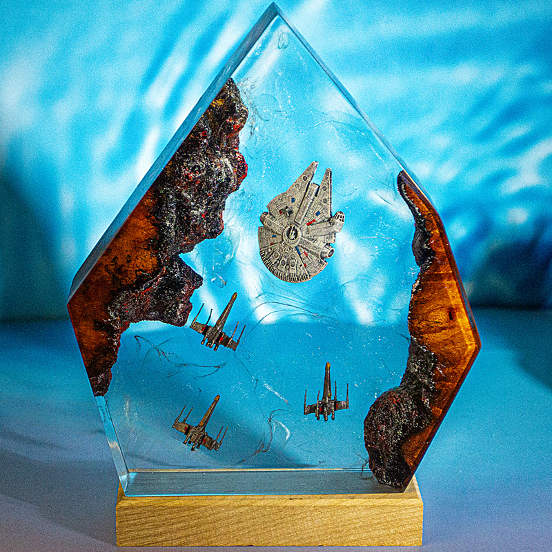 Đèn Ngủ Epoxy Resin EPX061 Mô Hình Chiến Tranh Giữa Các Vì Sao