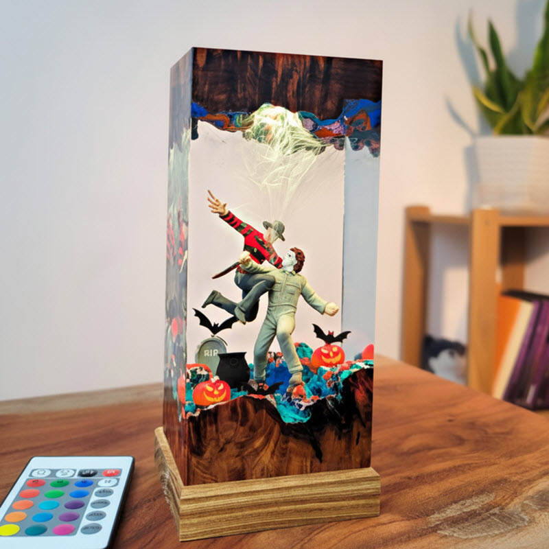 Đèn Epoxy Resin EPX071 Freddy Krueger Và Michael Myers