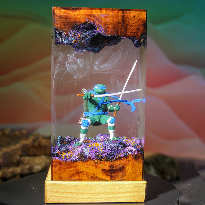 Đèn Bàn Epoxy EPX075 Thủ Công Mô Hình Ninja Rùa Leonardo