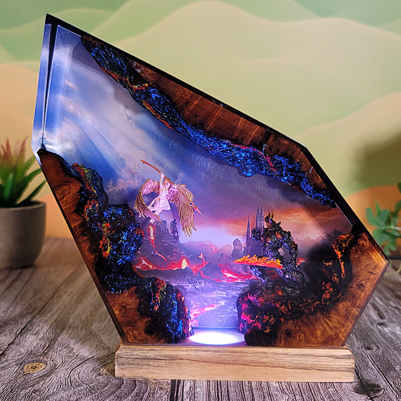 Đèn Epoxy Cao Cấp EPX082 Trận Chiến Thần Thoại Thiên Thần Và Ác Quỷ