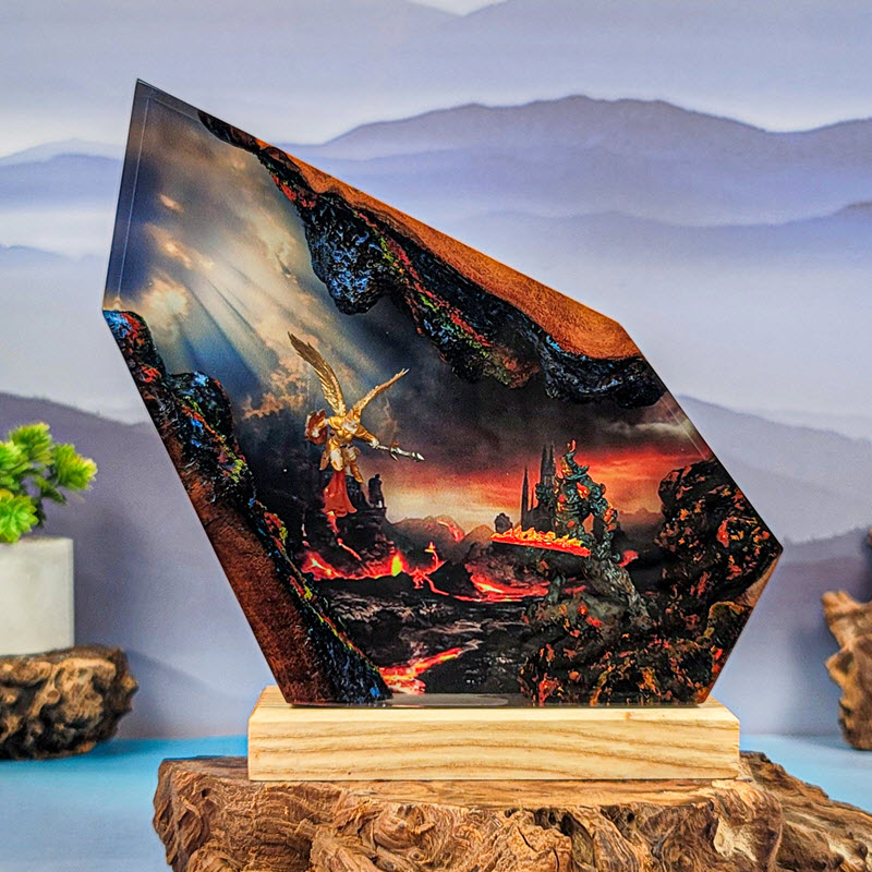 Đèn Epoxy Cao Cấp EPX083 Chiến Tranh Thiên Thần Và Ác Quỷ