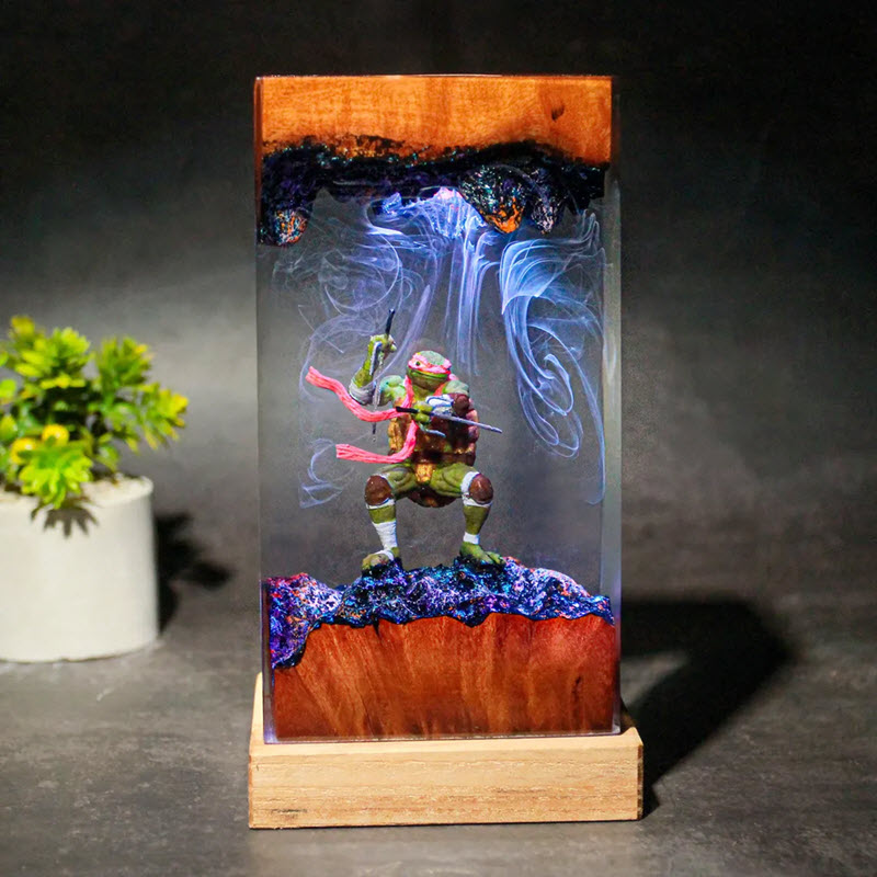 Đèn Epoxy Cao Cấp EPX089 Thủ Công Mô Hình Ninja Rùa Raphael