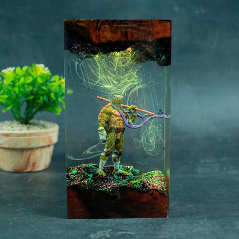 Đèn Epoxy Cao Cấp EPX090 Thủ Công Mô Hình Ninja Rùa Donatello