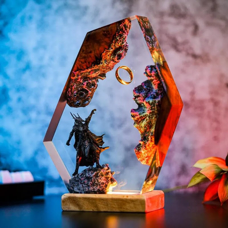 Đèn Gỗ Epoxy EPX114 Chúa Nhẫn Sauron Chúa Tể Của Những Chiếc Nhẫn