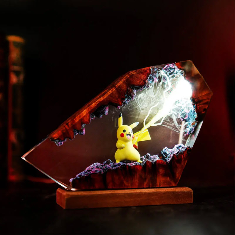 Đèn Epoxy Resin EPX119 Pikachu Tung Đòn Sấm Sét Thunderbolt