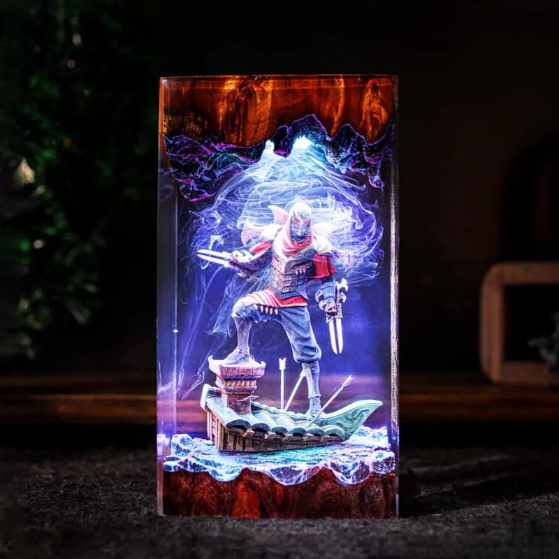 Đèn Epoxy Resin EPX123 Mô Hình Zed Trong Liên Minh Huyền Thoại